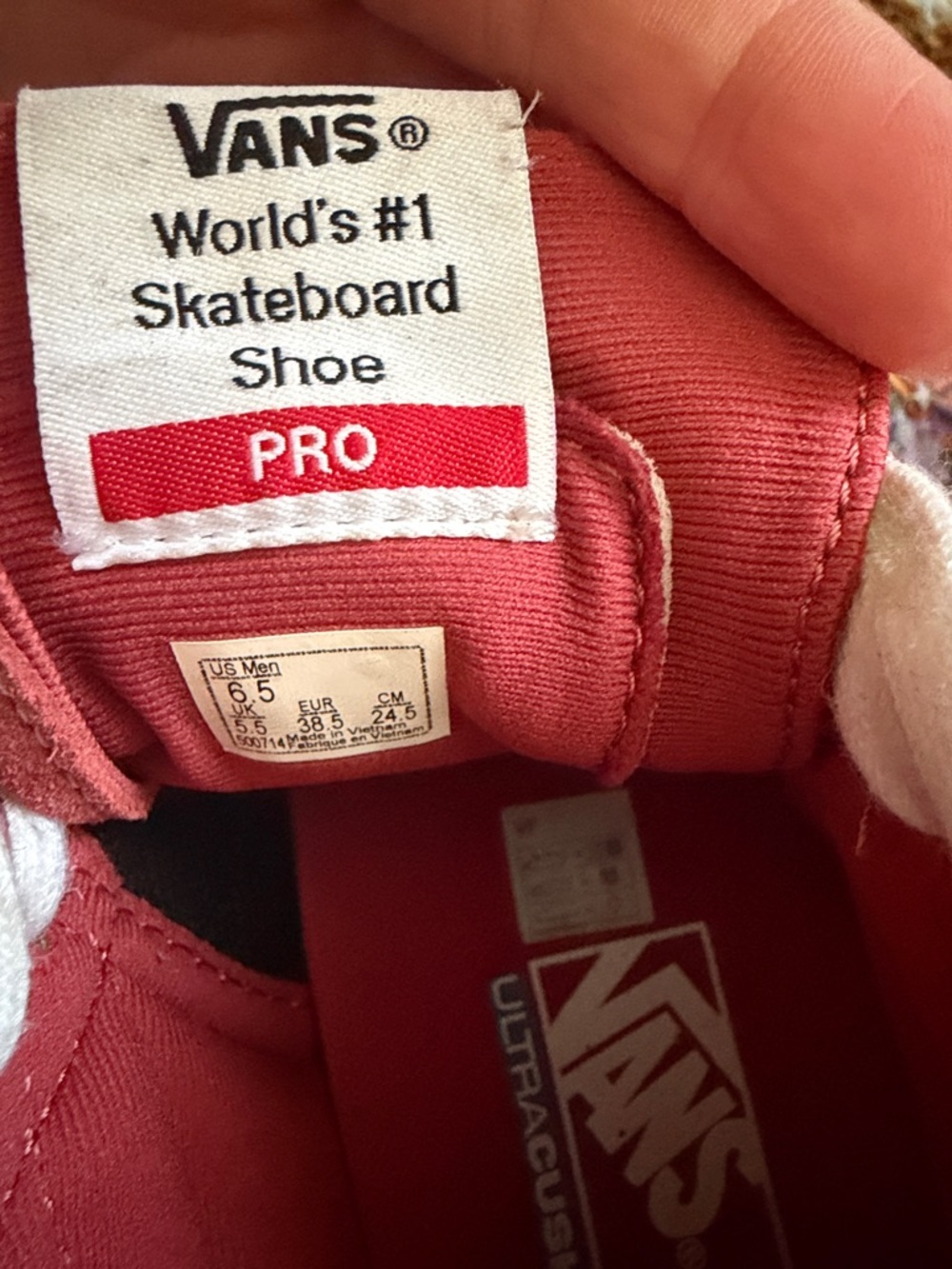 Vans Red High-Top Skate Shoe Converted to Quad Roller Skates - Picture 5 of 5
